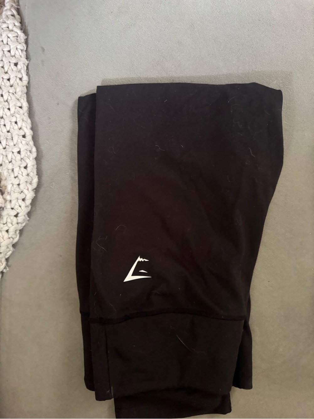Gymshark Black Leggings with White Logo